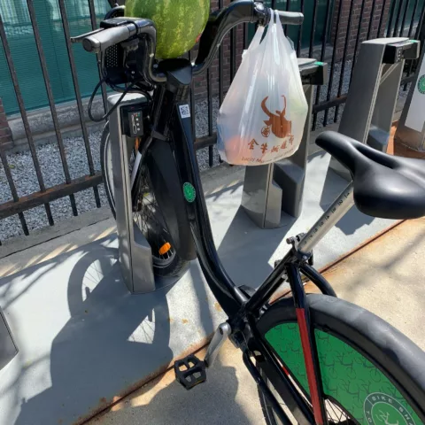 Bikeshare with watermelon