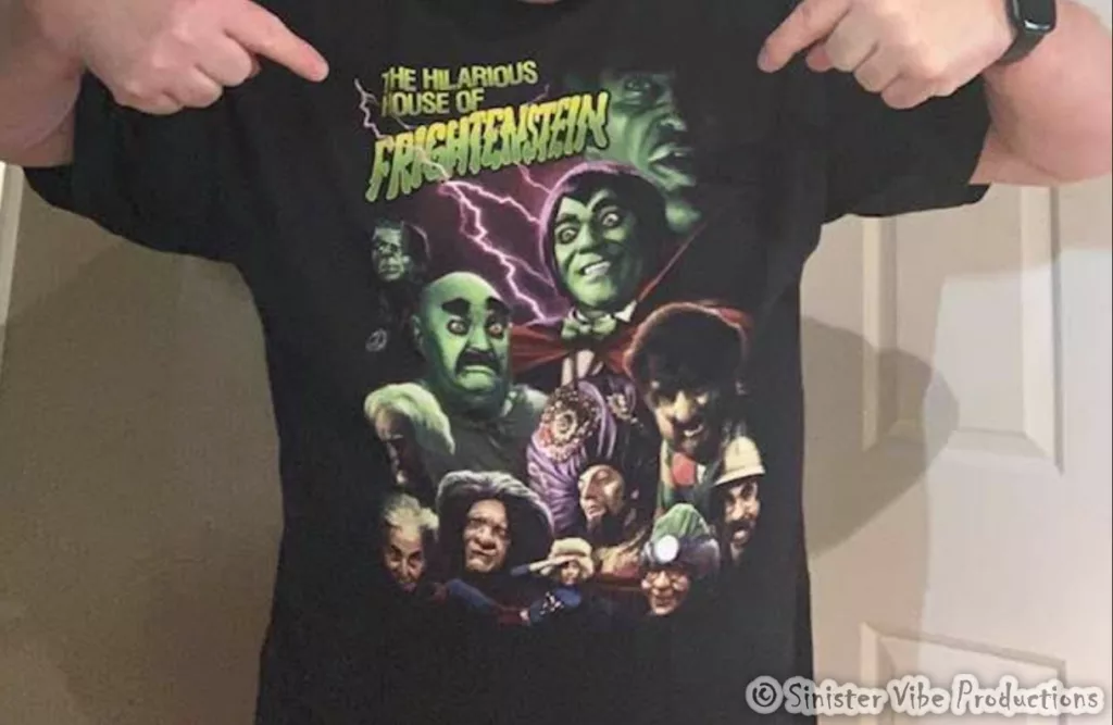 The Hilarious House of Frightenstein t-shirt