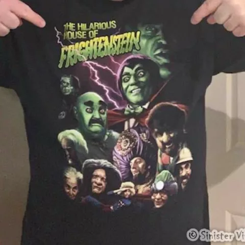 The Hilarious House of Frightenstein t-shirt