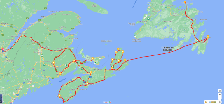 Atlantic Canada map