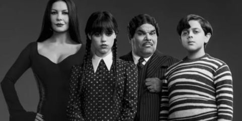 Tim Burton's Addams family cast photo