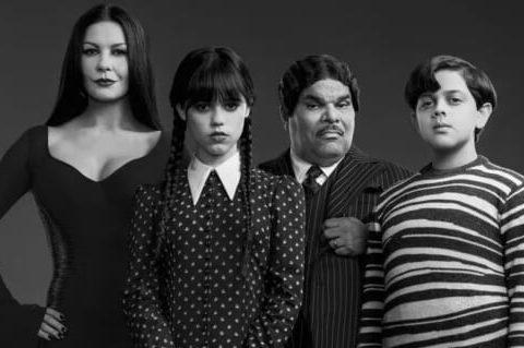 Tim Burton's Addams family cast photo