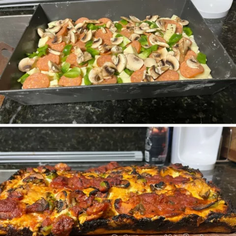 Detroit style pizza photo