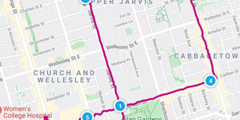 Toronto walkabout – January 26, 2021 route map