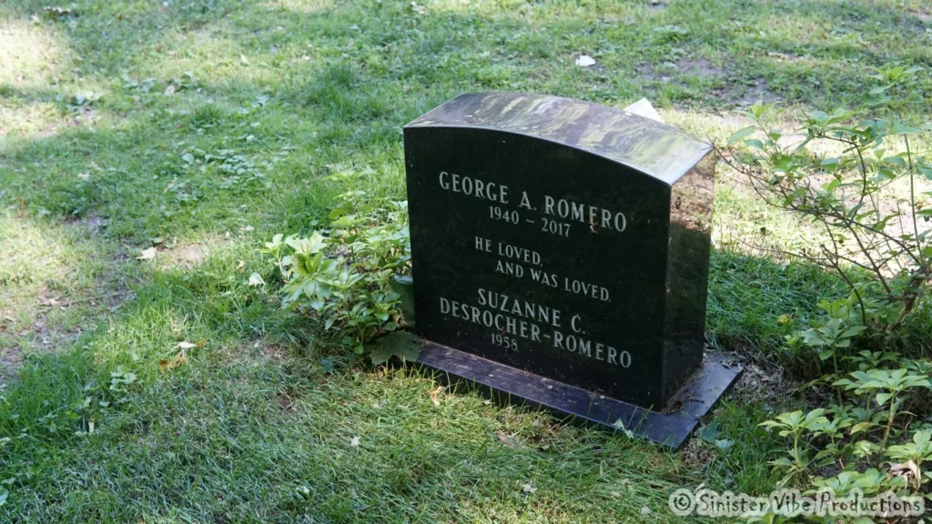 Photo of George A.Romero's gravestone in Toronto