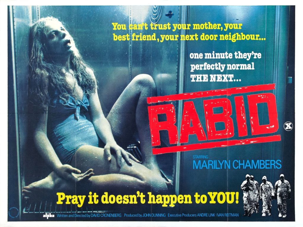 Poster for the film Rabid 1977