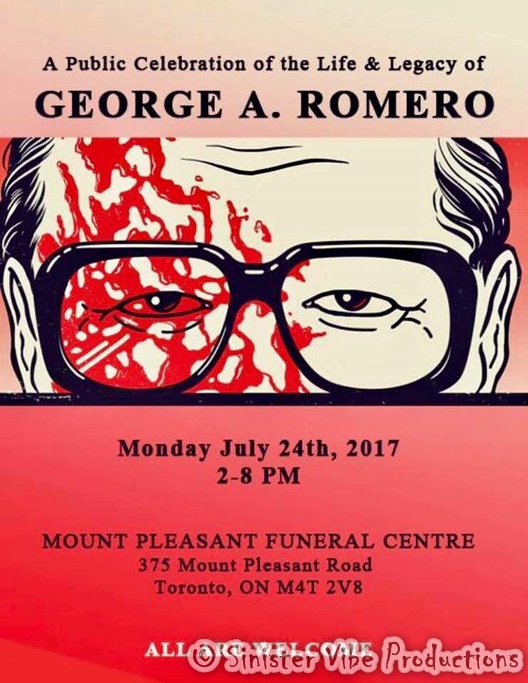 George A. Romero funeral invite