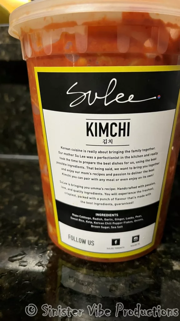 Sulee kimchi ingredients