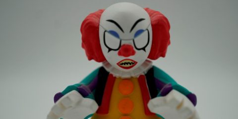 Close up of Pennywise the clown