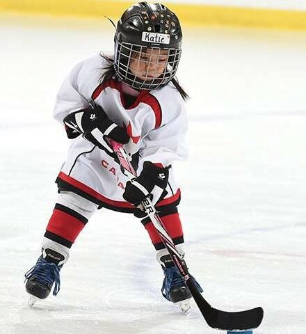 Timbit hockey player skating