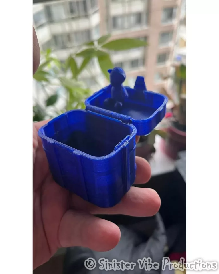 photo of 3d printed bear in a box