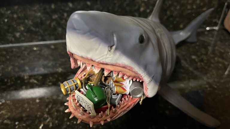 Photo of Bruce the shark from Jaws.