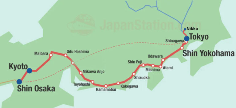 Map of Japan 2016 trip