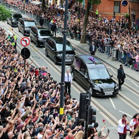 Photo of Ozzy Osbourne's funeral procession.