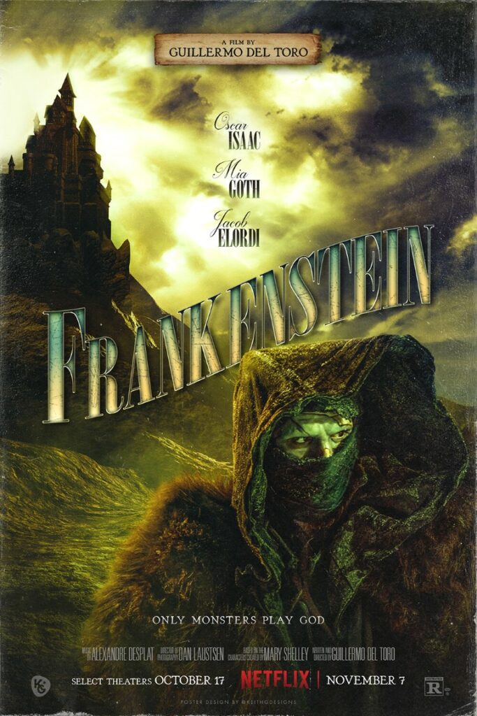 Guillermo del Toro's Frankenstein film poster