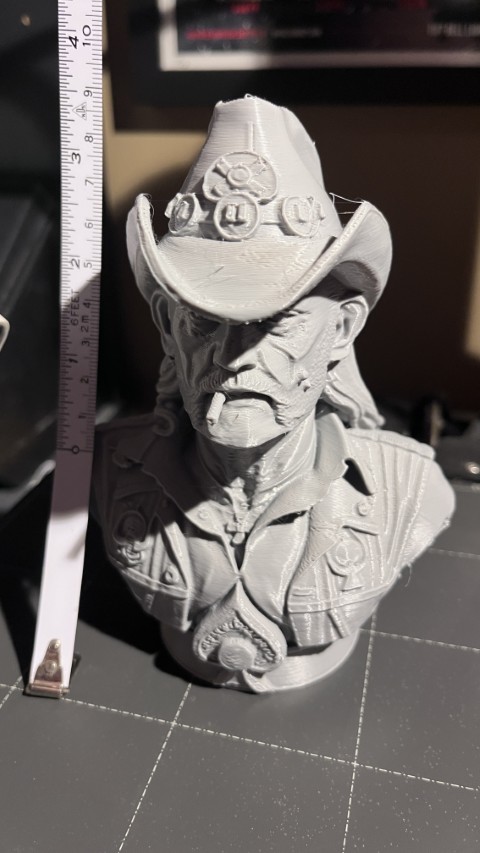 Photo of Lemmy Kilmister 3d-printed bust