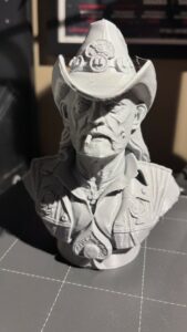 Photo of Lemmy Kilmister 3d-printed bust