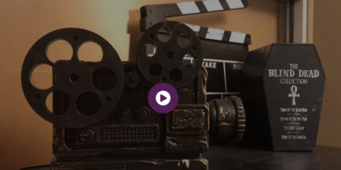 photo of a haunted film projector