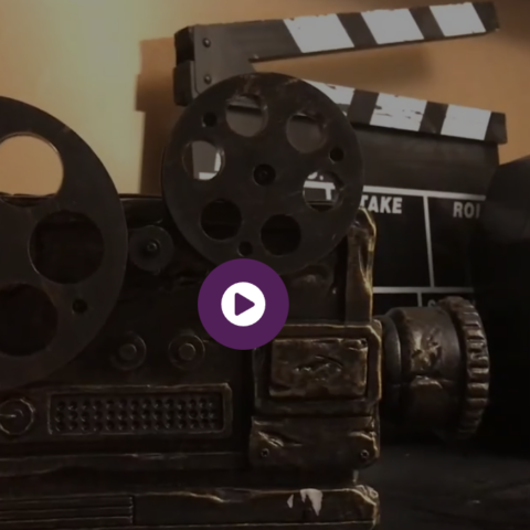 photo of a haunted film projector