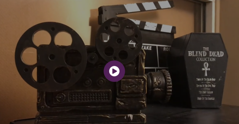 photo of a haunted film projector
