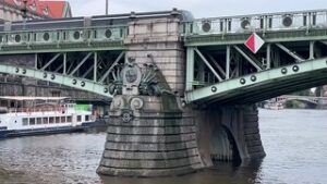 Hydra Bridge Statue In Prague